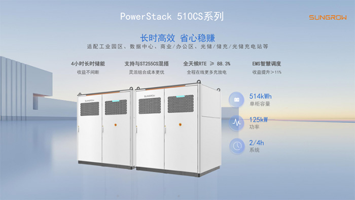 陽光電源工商業儲能新品PowerStack 510CS打開盈利新空間